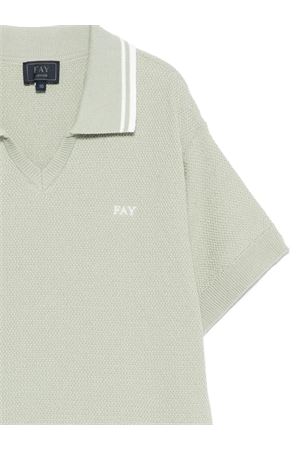 waffle-knit T-shirt FAY KIDS | FY9P11Z3668740
